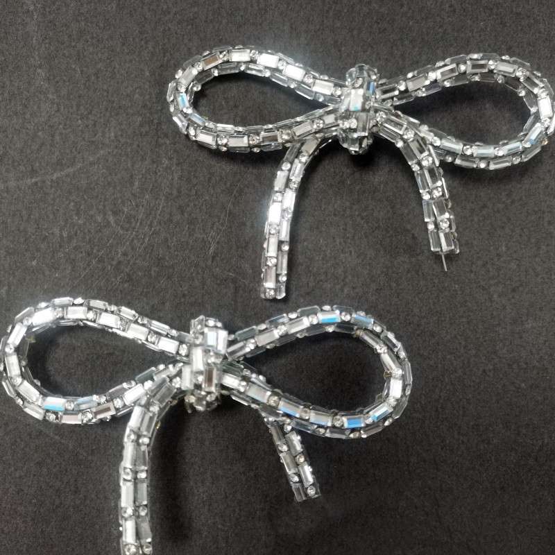 带孔水钻链条 2.5*5玻璃钻条软管绳烫钻卫衣链鞋带平底水钻详情图9