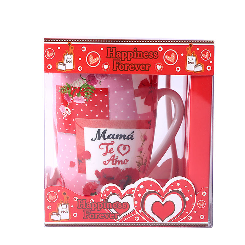 Spanish Mother's Day cup Coffee cup MUG Ceramic Cup Double Cup Breakfast Cup Milk Cup with handbag MAMA TE AMO MUG Application Scenario