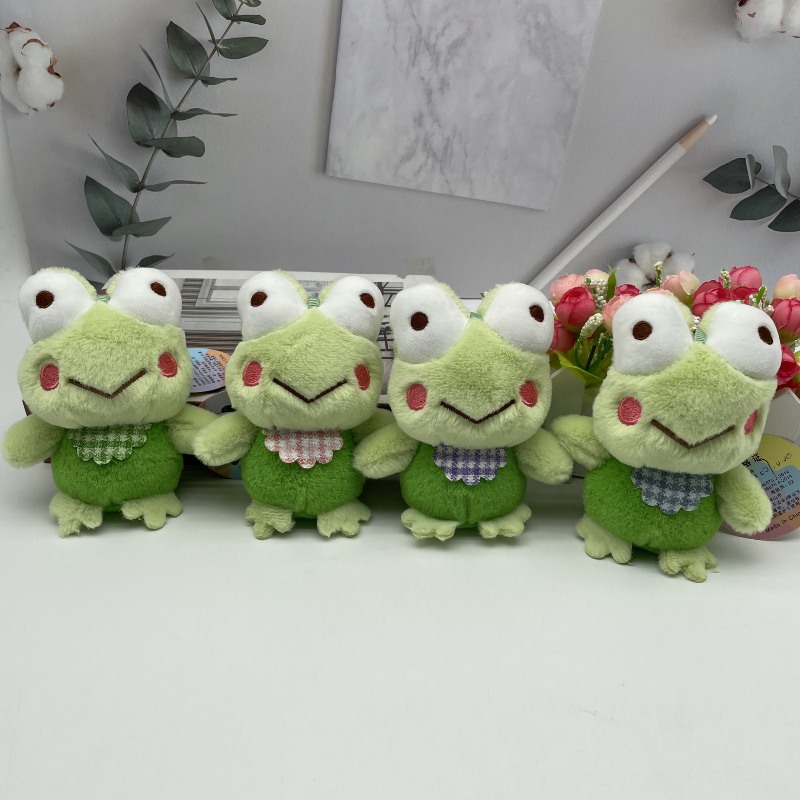 微笑蛙毛绒公仔钥匙扣青蛙玩偶挂件儿童书包挂饰孤寡蛙挂饰娃娃机