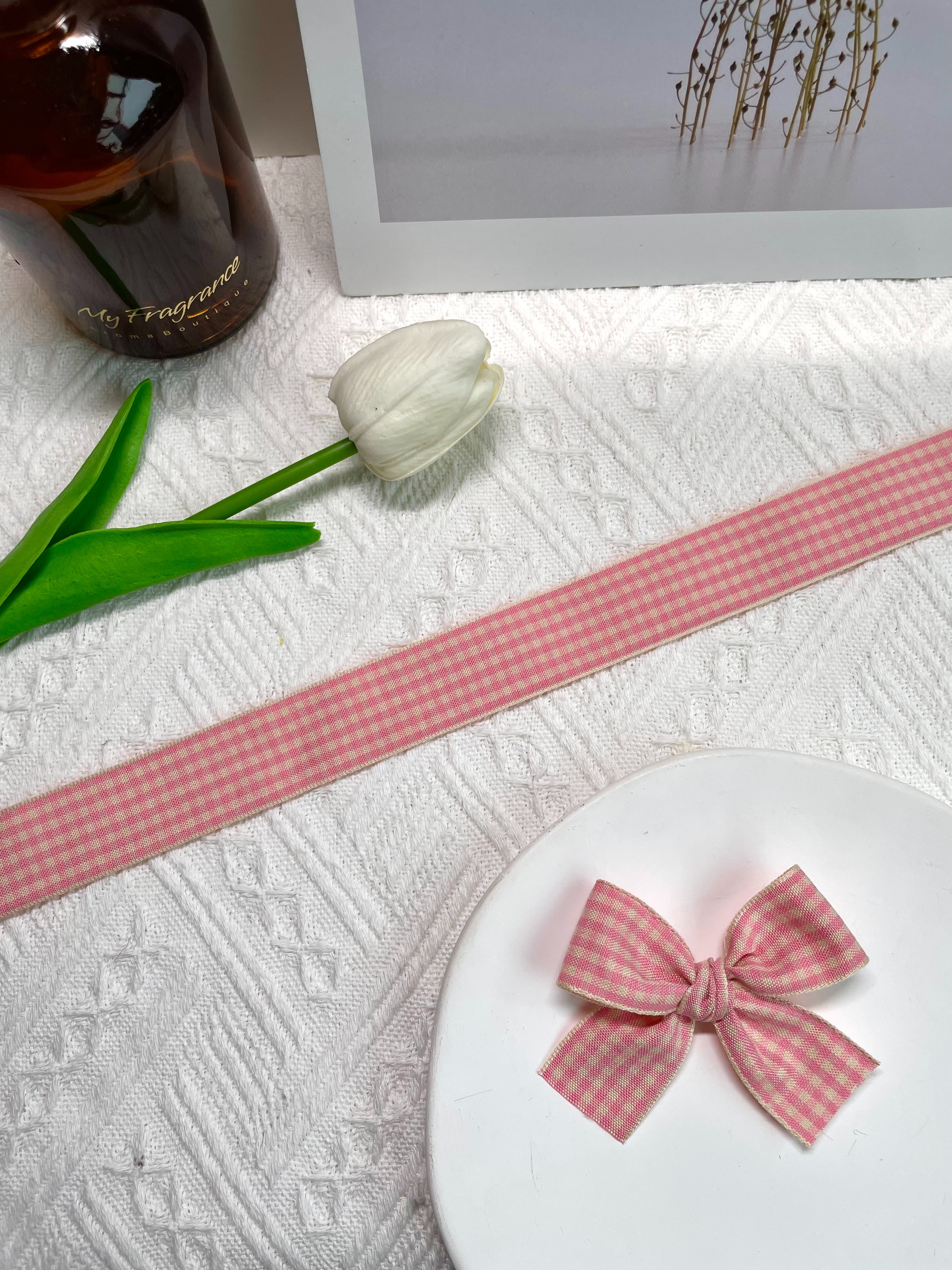 Take a look at the classic white cotton checkered belt, fashionable webbing and creative accessories Item Picture