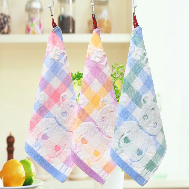 All-cotton square towels, gauze, untwisted children's face towels, cartoon square towels, 25*25cm, small towels for kindergartens detail image 12
