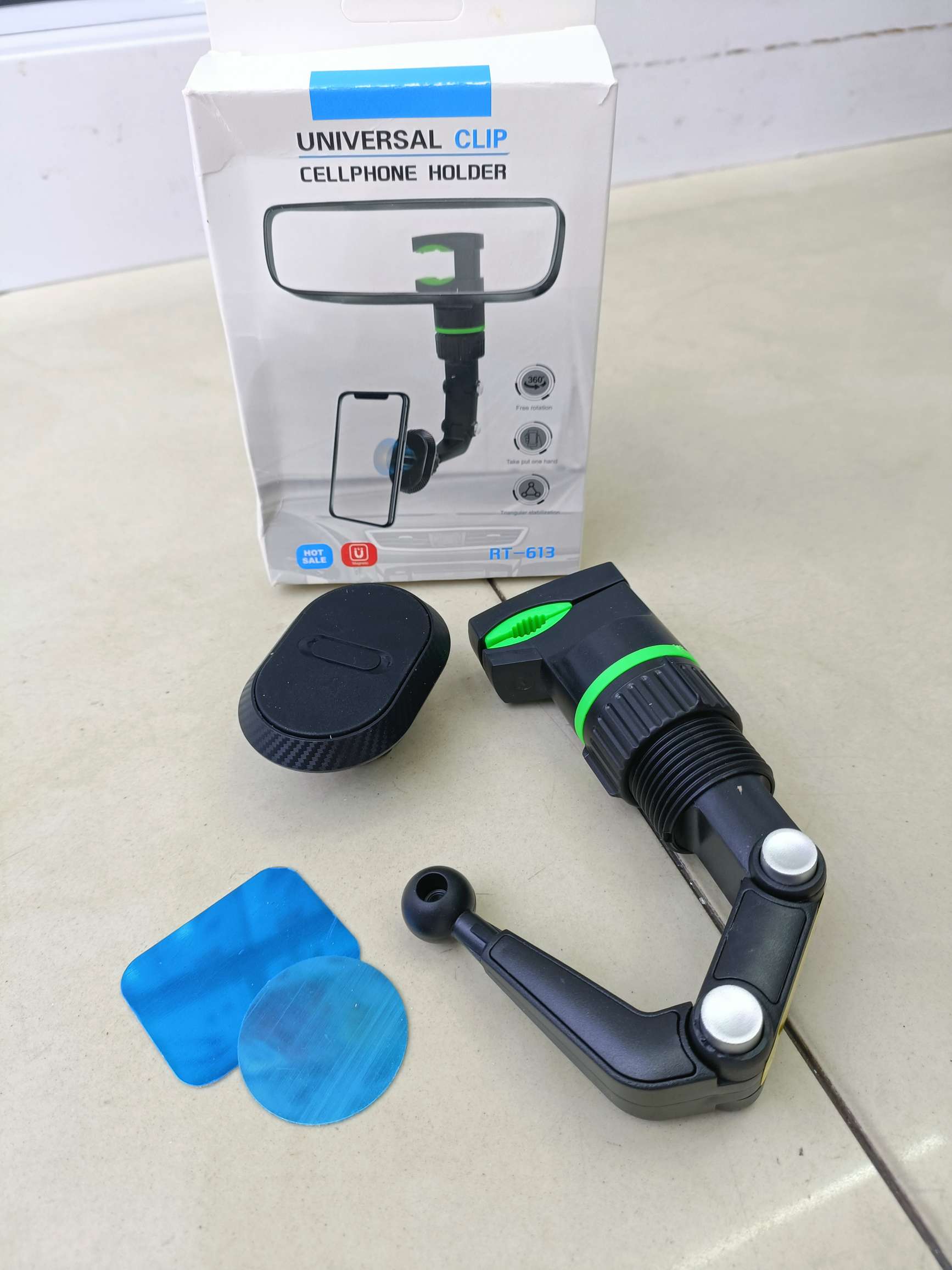 按压折叠后视镜手机支架 后视镜夹支架 车载手机支架 RT-611/612/613/617/618/619详情图5