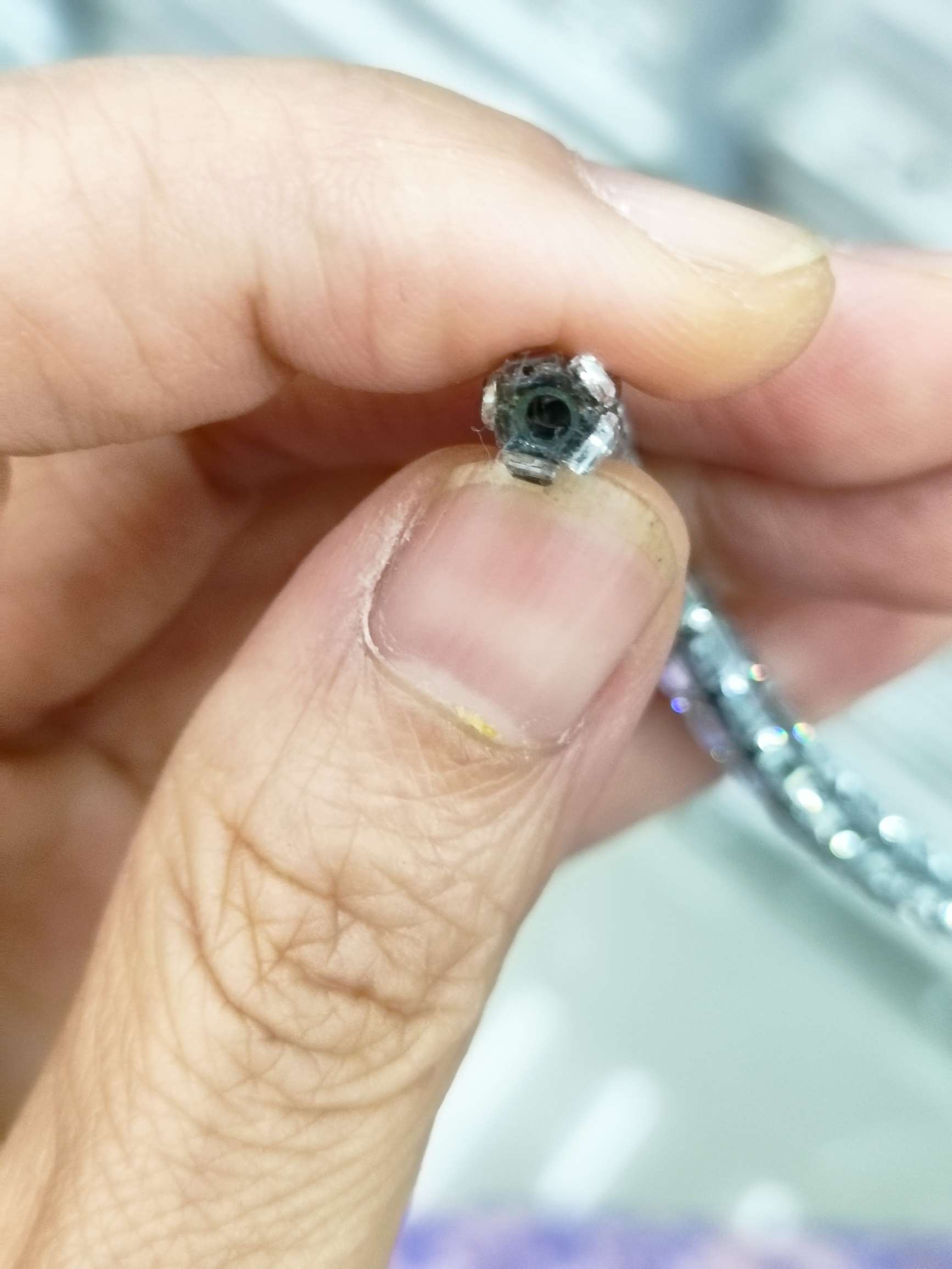 带孔水钻链条 2.5*5玻璃钻条软管绳烫钻卫衣链鞋带平底水钻详情图2