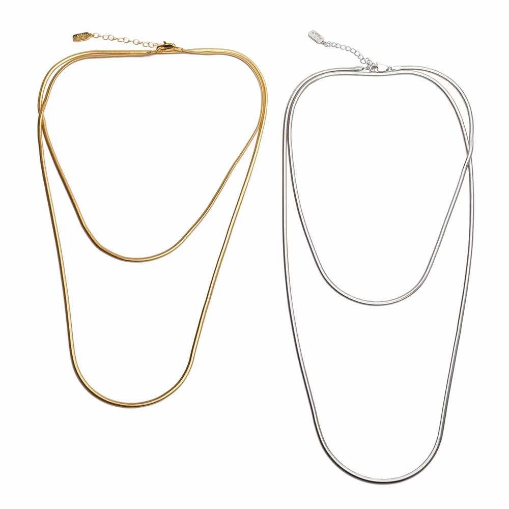 超长款项链蛇骨链120cm素链毛衣链2022年新款潮设计感小众不掉色详情图2