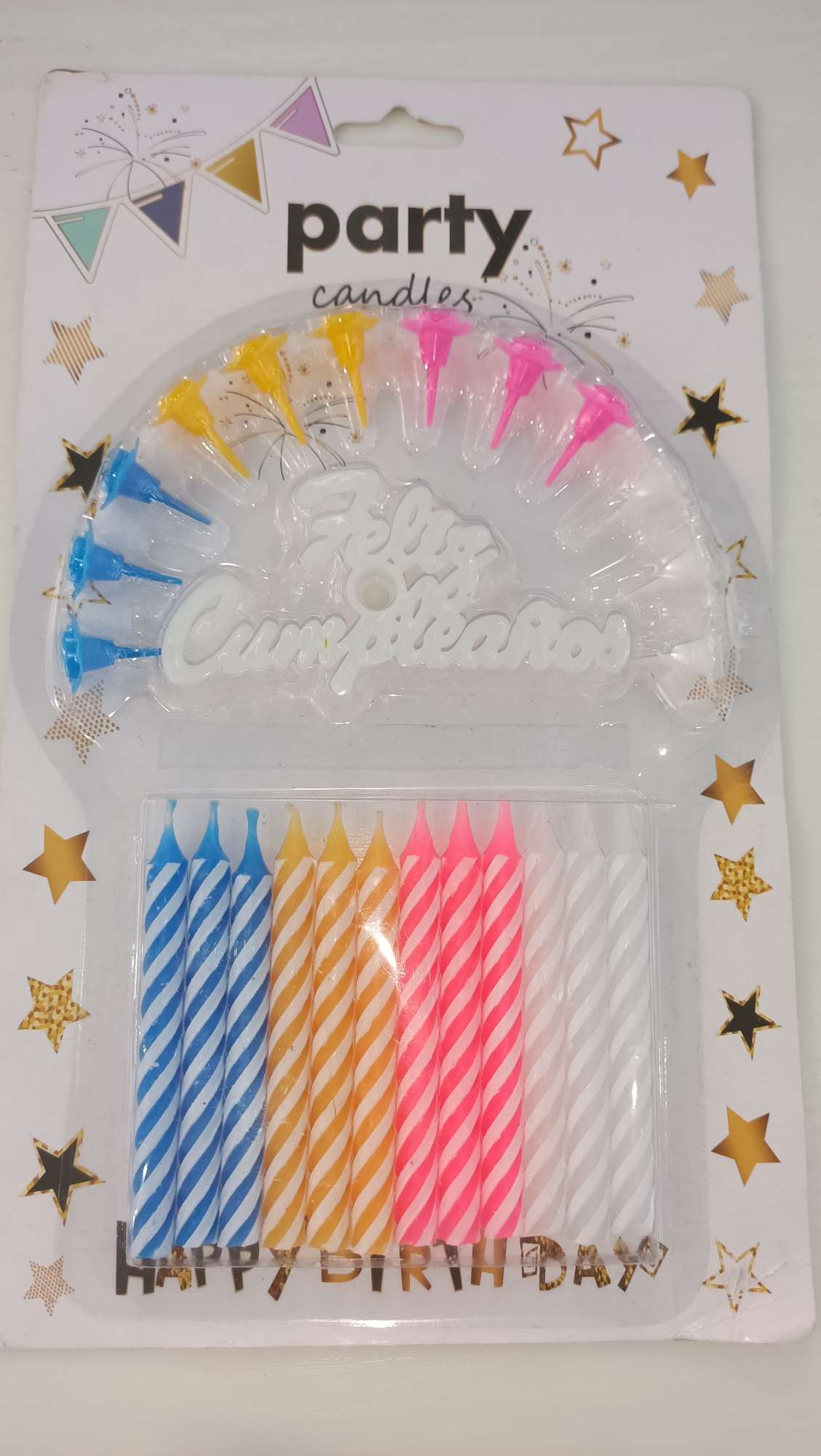 Maple Forest 12-piece threaded two-color + West plate +12 flower star Card birthday candles