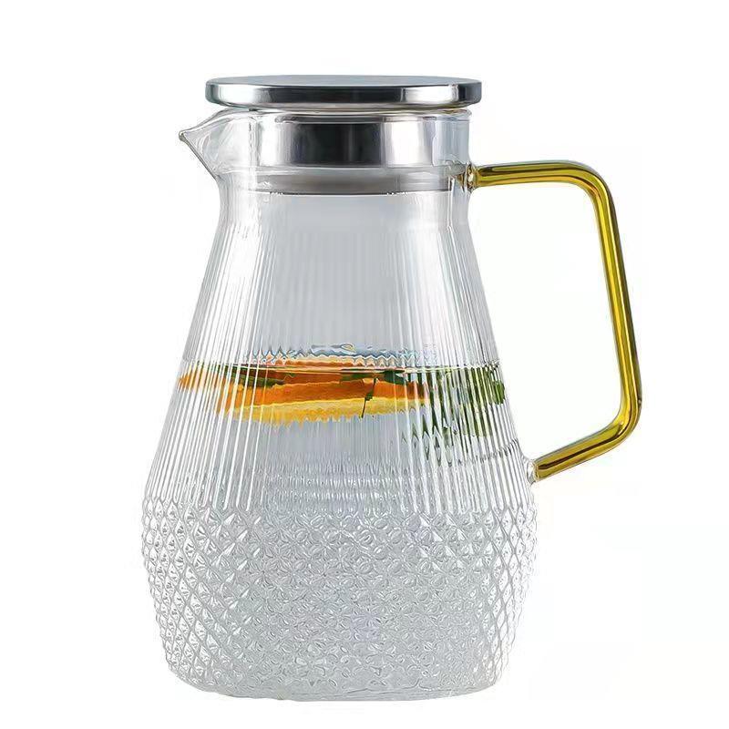 高硼硅玻璃水壶 耐热玻璃烧水壶凉水壶 1.8L大容量冷水壶高硼硅玻璃茶壶详情图2