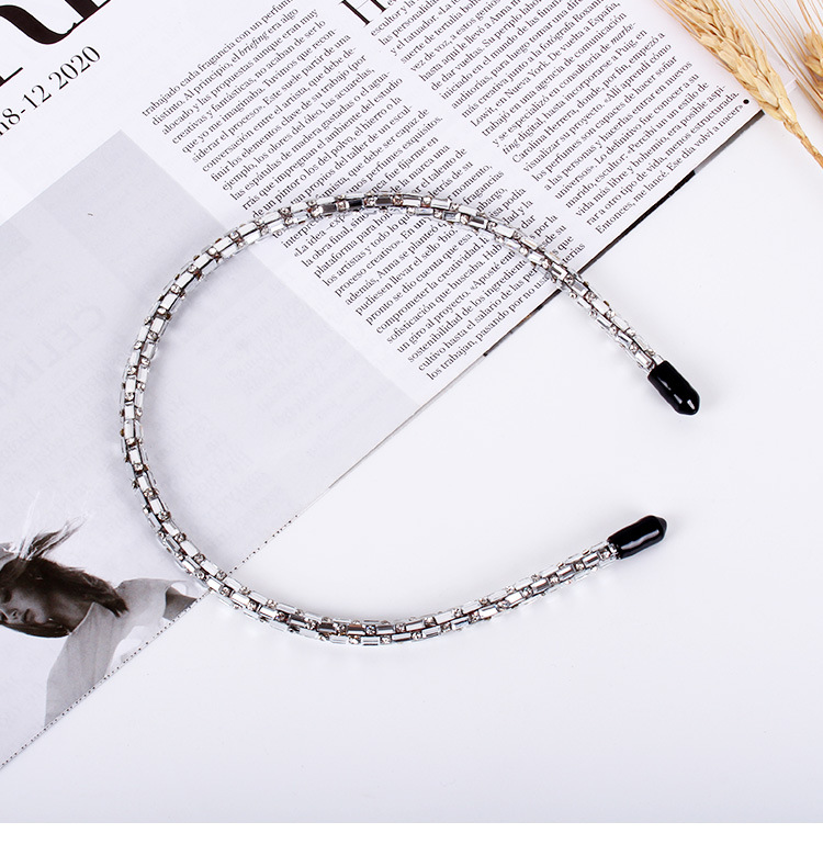 带孔水钻链条 2.5*5玻璃钻条软管绳烫钻卫衣链鞋带平底水钻详情图8