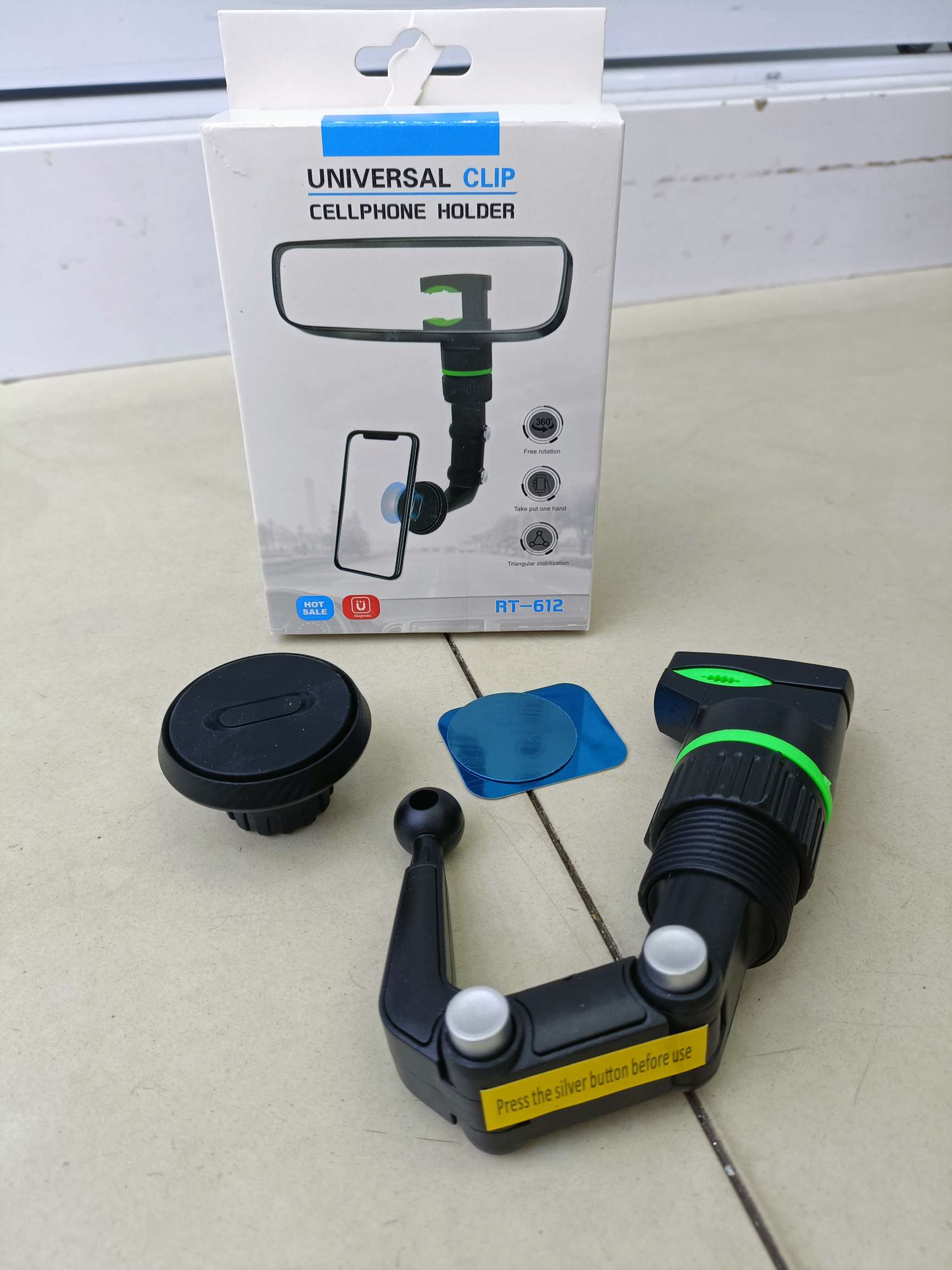 按压折叠后视镜手机支架 后视镜夹支架 车载手机支架 RT-611/612/613/617/618/619详情图4