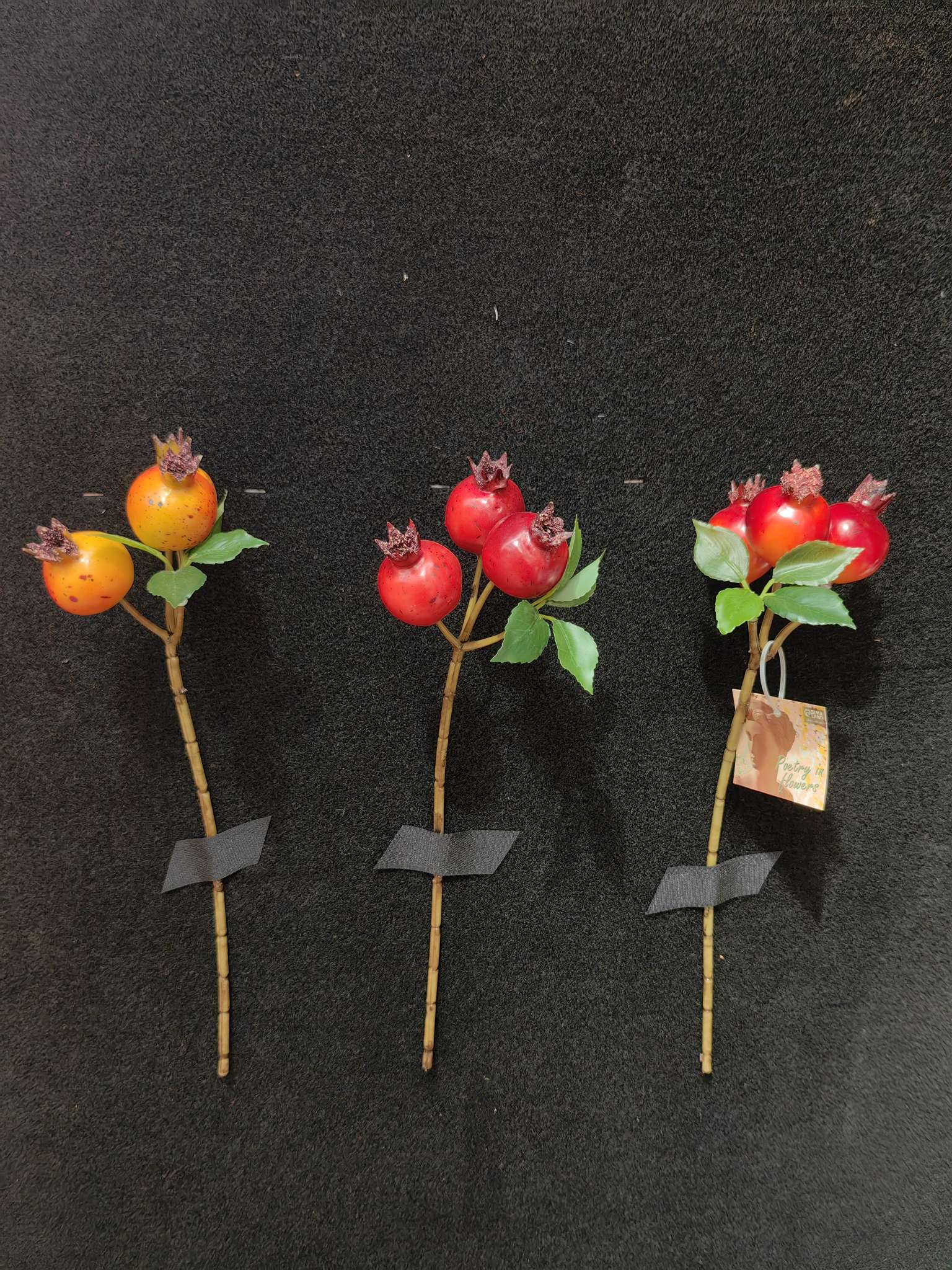 Simulation Mini Pomegranate Fake Flower Simulation Fruit Christmas Holiday Decoration Flower Living Room Table Decoration Simulation Flower Foreign Trade Cross-Border 36 Cm