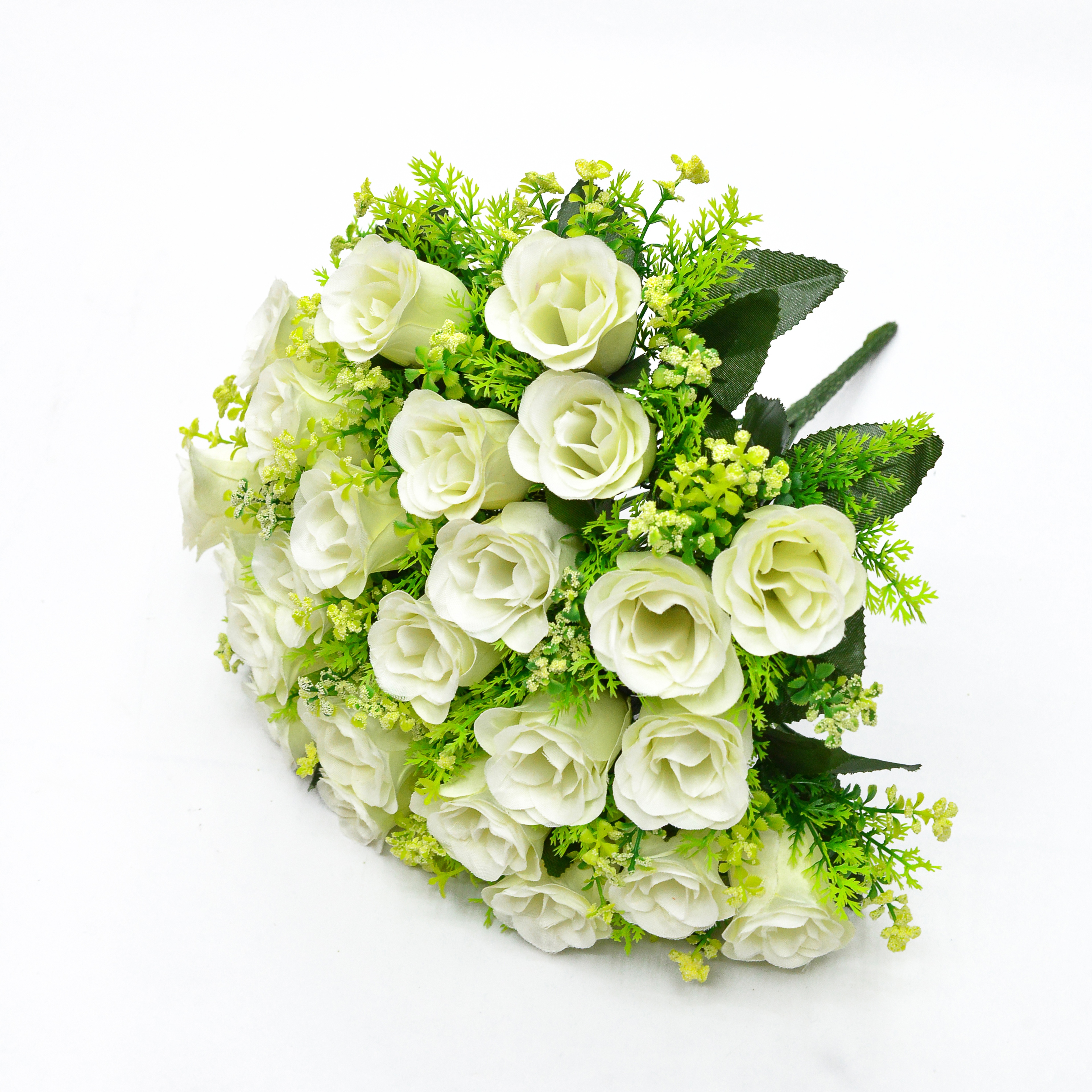 24-head rose bud artificial flowers, wedding bouquets, home and commercial decoration artificial flowers details Picture