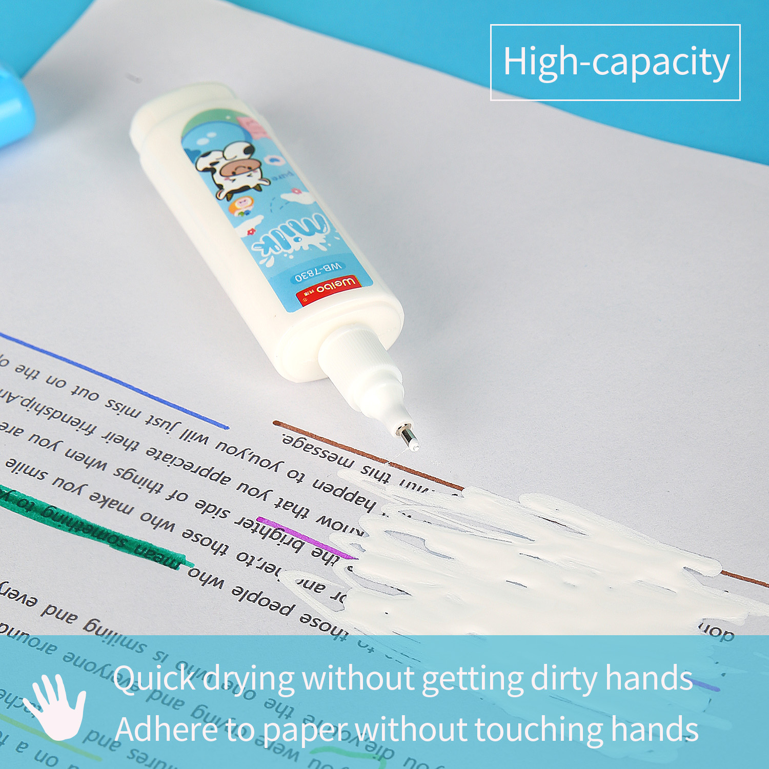WEIBO Student Stationery Correction Liquid Cartoon Quick-drying Correction liquid Color bottle Correction Liquid wholesale Error Correction Liquid Large capacity Specification image
