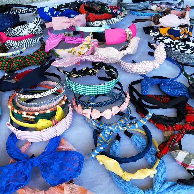 黑色简约宽边发箍女头箍压发卡发捆头饰发旅diy材料发窟头窟布艺详情图3