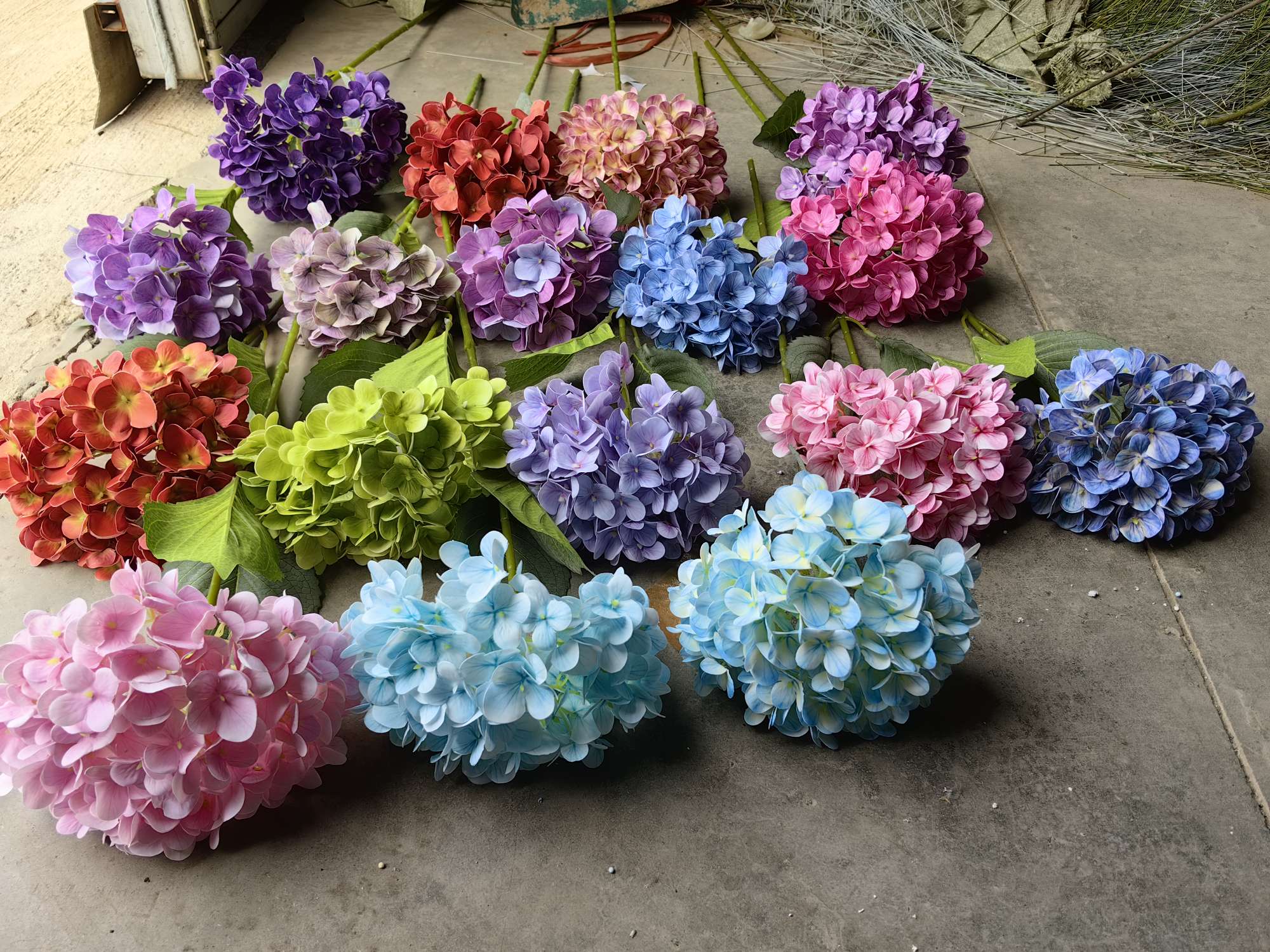 3D Feel Moisturizing Hydrangea Simulation Flower 60Cm High Home Living Room Decoration Wedding Foreign Trade Cross-Border For High-Grade Fake Flowers full figure