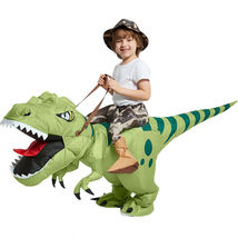 万圣节恐龙儿童充气服骑恐龙坐骑裤子搞怪玩具迅猛龙成人儿童表演服