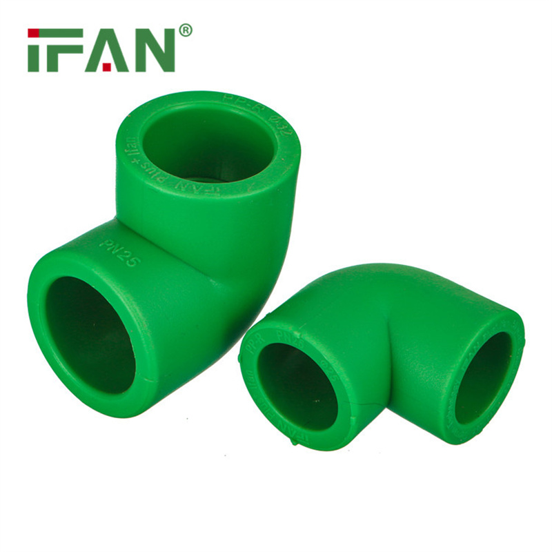 IFAN L40*45 家装 PPR水管配件 接头 20 水暖管件 1寸 45°度斜弯 塑料热熔弯头 绿色详情图1