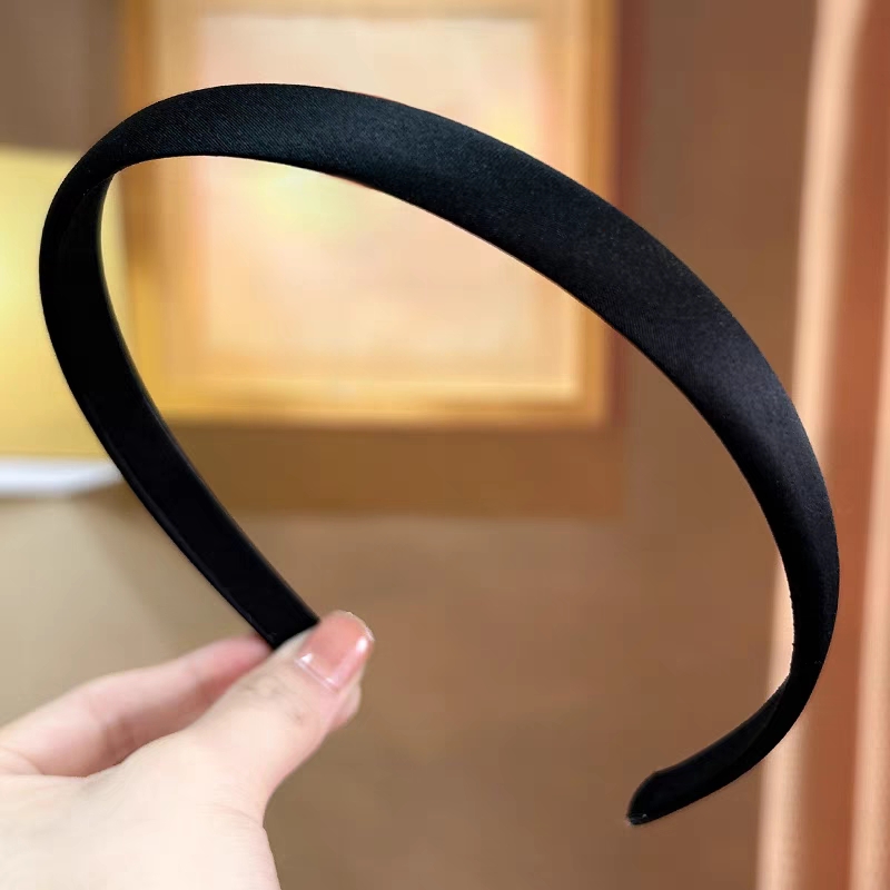 多宽度纯黑哑光头箍｜1.4-3.8cm多尺寸可选 哑光质感高级 柔软不压头 适配日常通勤/舞台造型 轻松打造简约酷详情图4