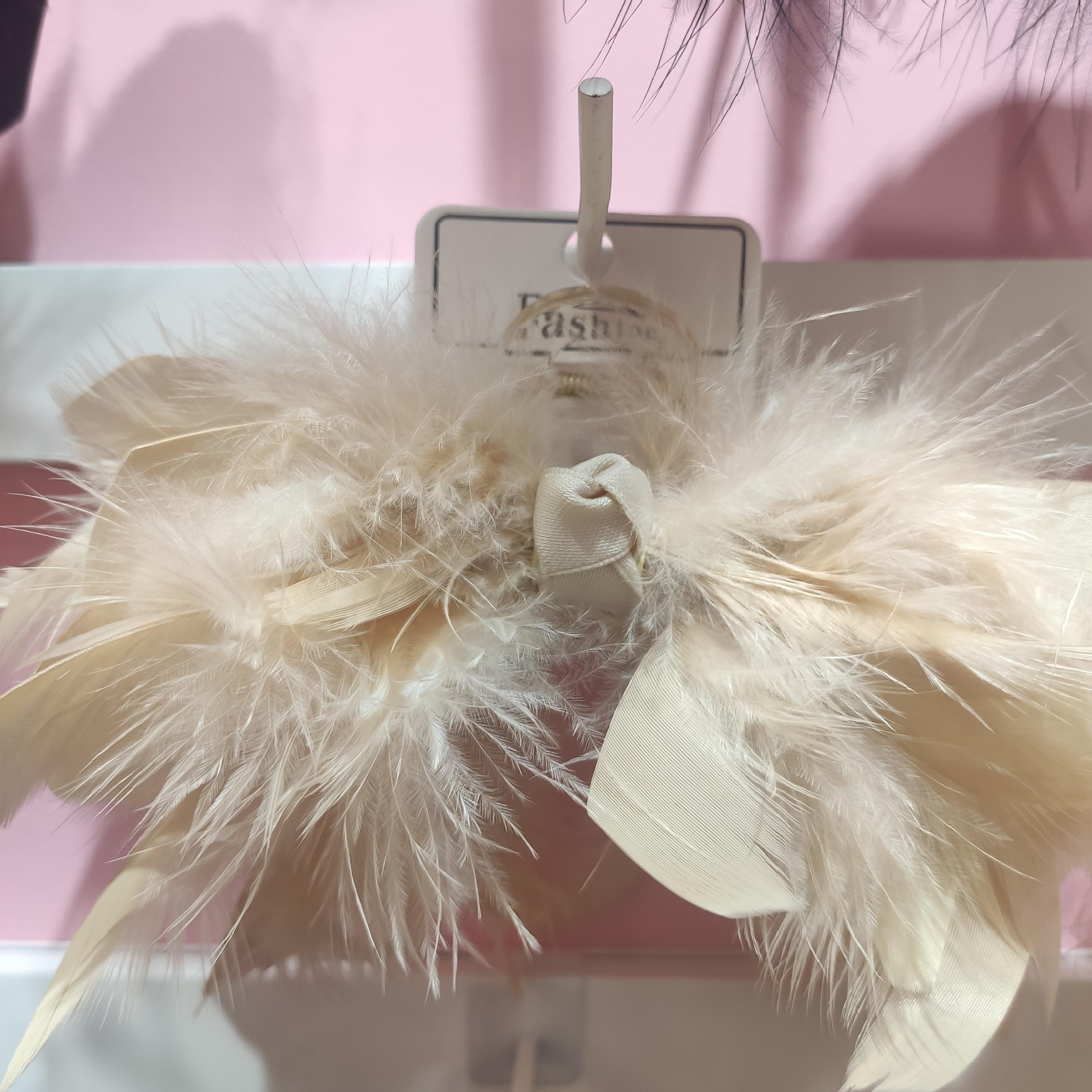 Apricot Ostrich Feather Grab And Feather Grab And Everything New Shark Clip Instagram Grab And Hair Accessories