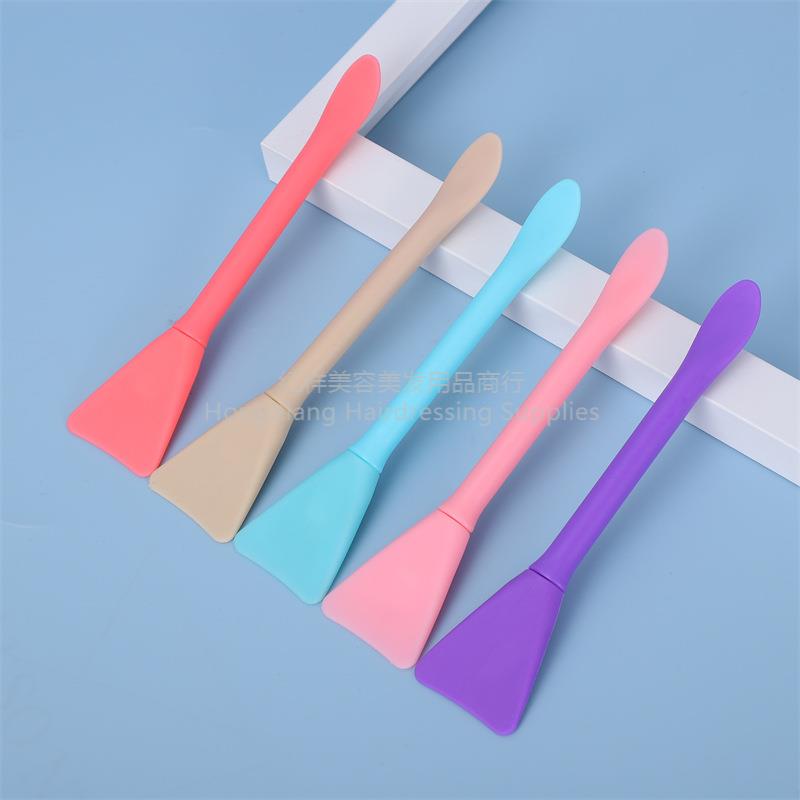 Face wash brush Dual-head mask Brush Silicone mask stick with scoop Mud mask Brush facial beauty tool
