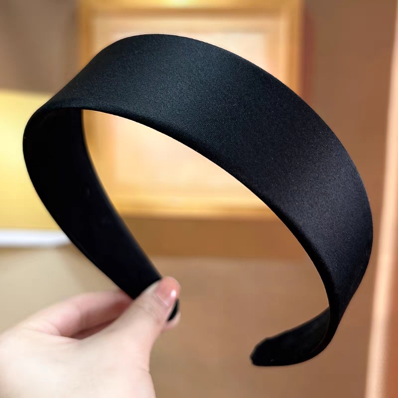 多宽度纯黑哑光头箍｜1.4-3.8cm多尺寸可选 哑光质感高级 柔软不压头 适配日常通勤/舞台造型 轻松打造简约酷详情图3