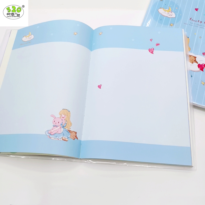 Glue Cover 16K Notebook Notebook Student Book Color Pages Cute Her Girl Specification drawing