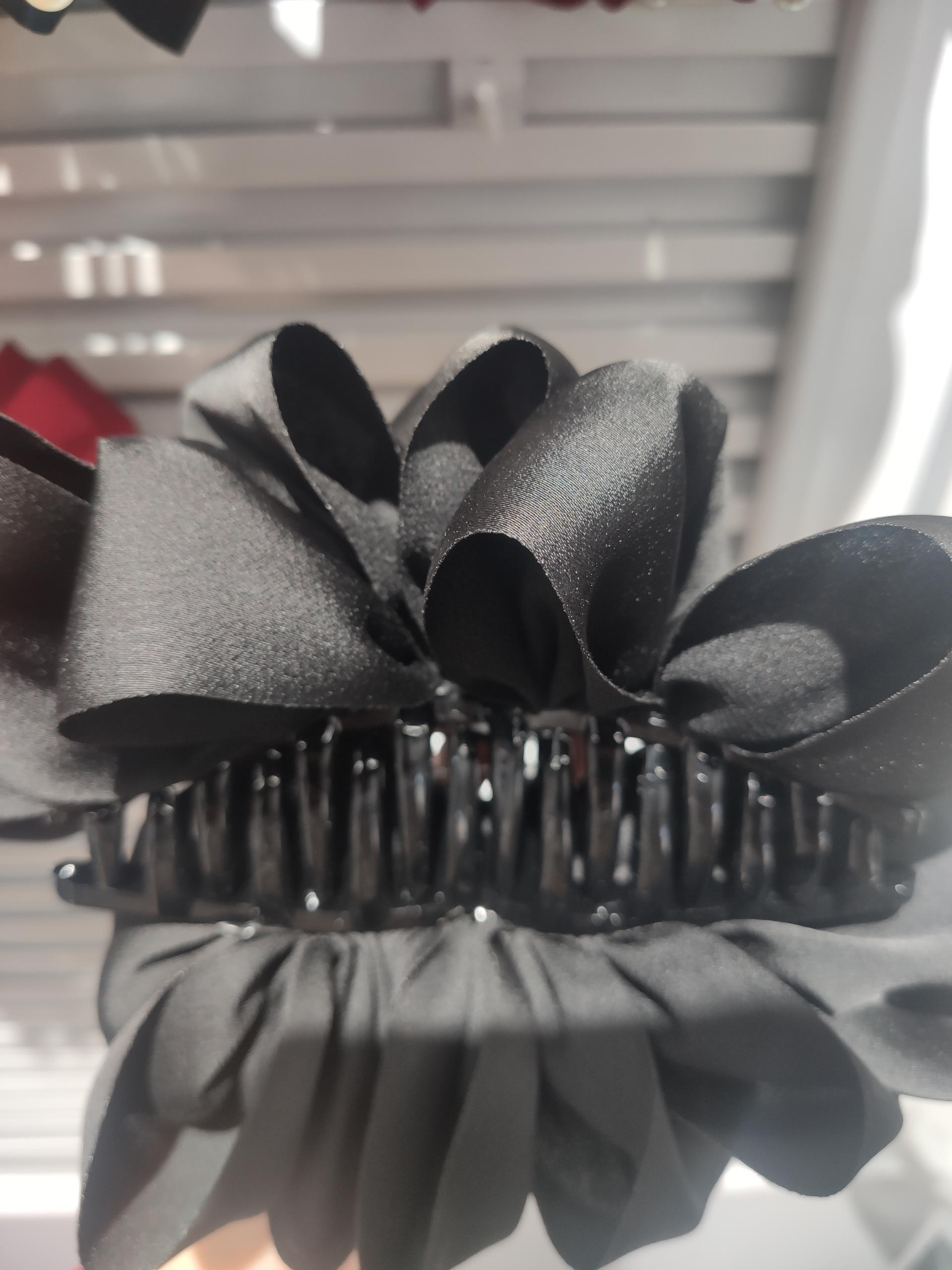 Black French Vintage Solid Satin Oversized Hair Grab Pin Hair Clip Back Head Headwear Professional Korean Hair Accessories East Application Scenario