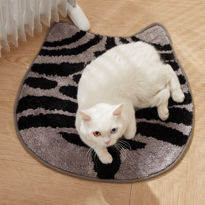 Cute Cartoon Plush Cat Floor Mat Bathroom Door Absorbent Non-Slip Mat Household Toilet Toilet Carpet Application Scenario