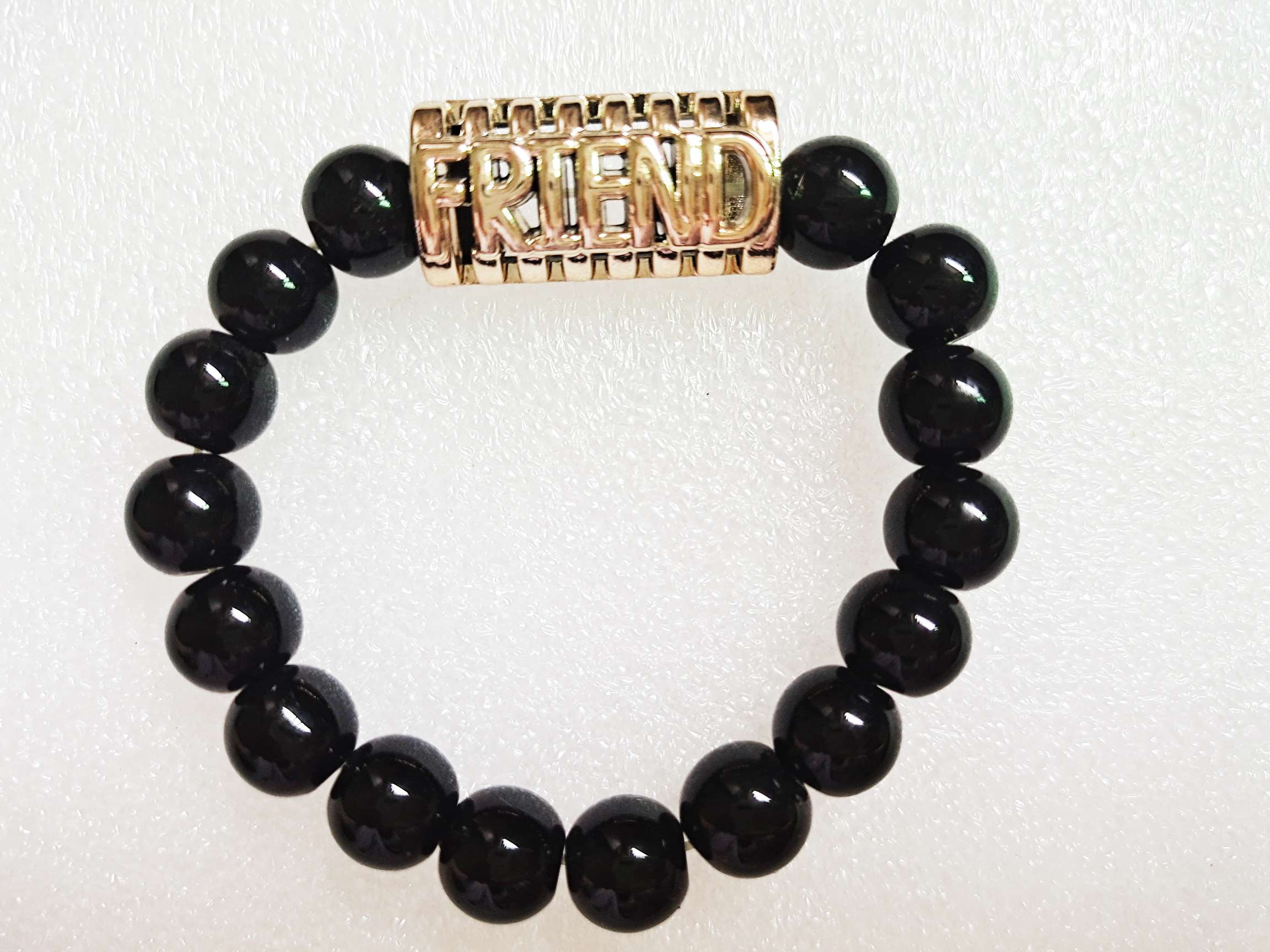 原创设计FRIEND玻璃珠手串