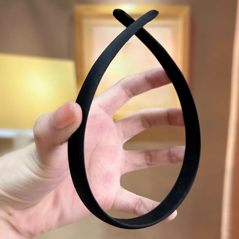 多宽度纯黑哑光头箍｜1.4-3.8cm多尺寸可选 哑光质感高级 柔软不压头 适配日常通勤/舞台造型 轻松打造简约酷详情图5