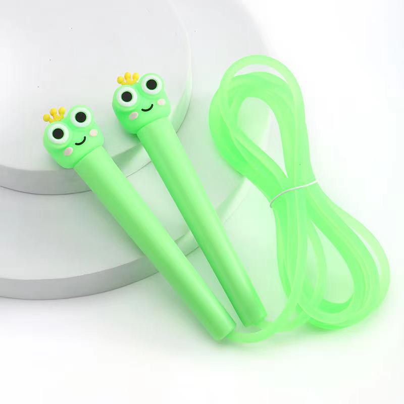 1606 lovely croaking small frog shape thin handle jump rope Specification drawing