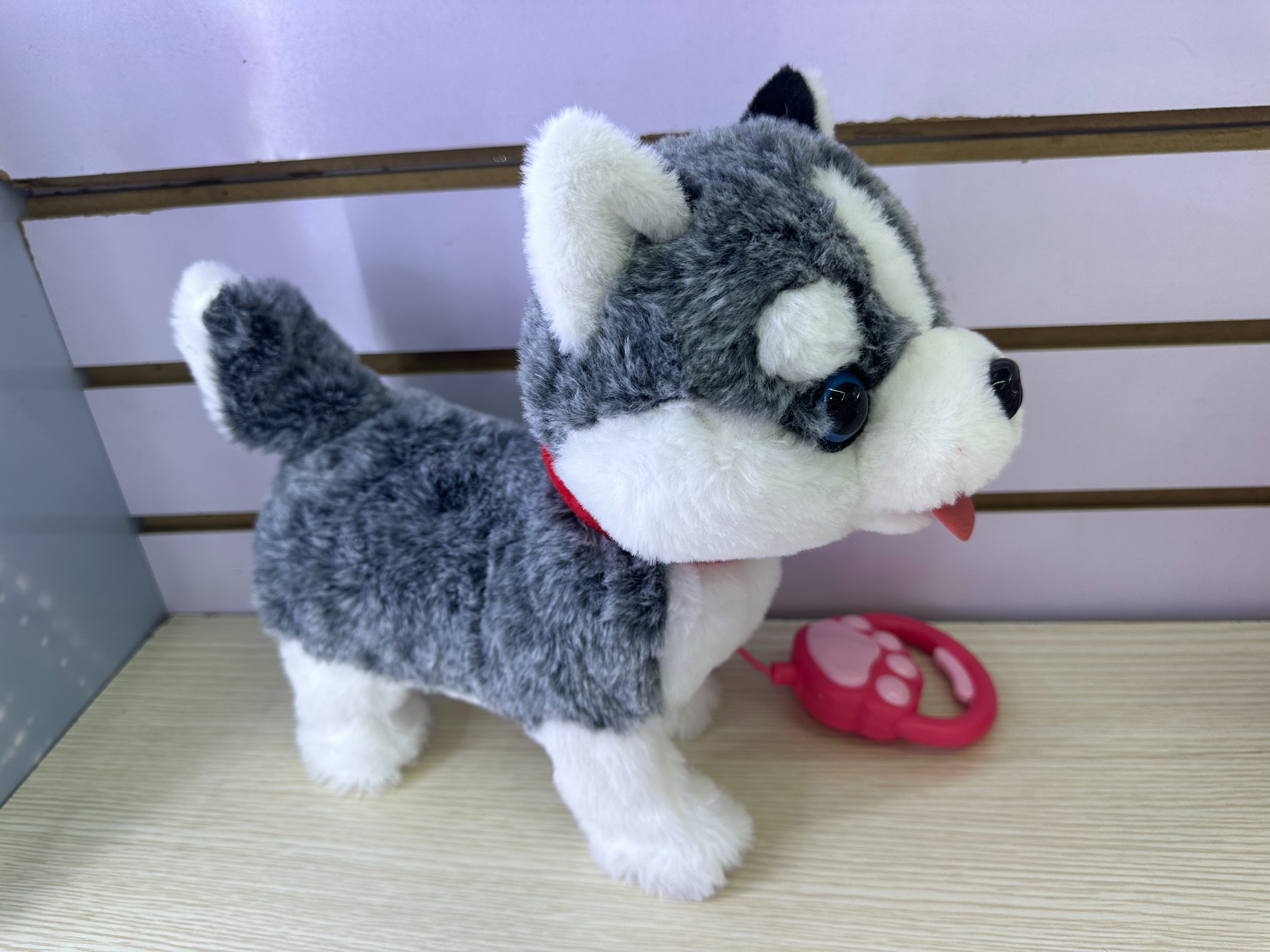 Leash, lick tongue, walk, sing, toy dog, electronic simulation dog, husky details Picture