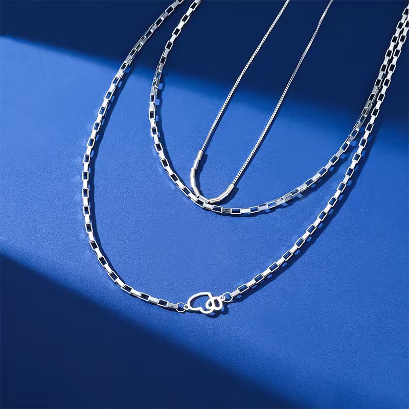 项链/饰品/不锈钢项链白底实物图