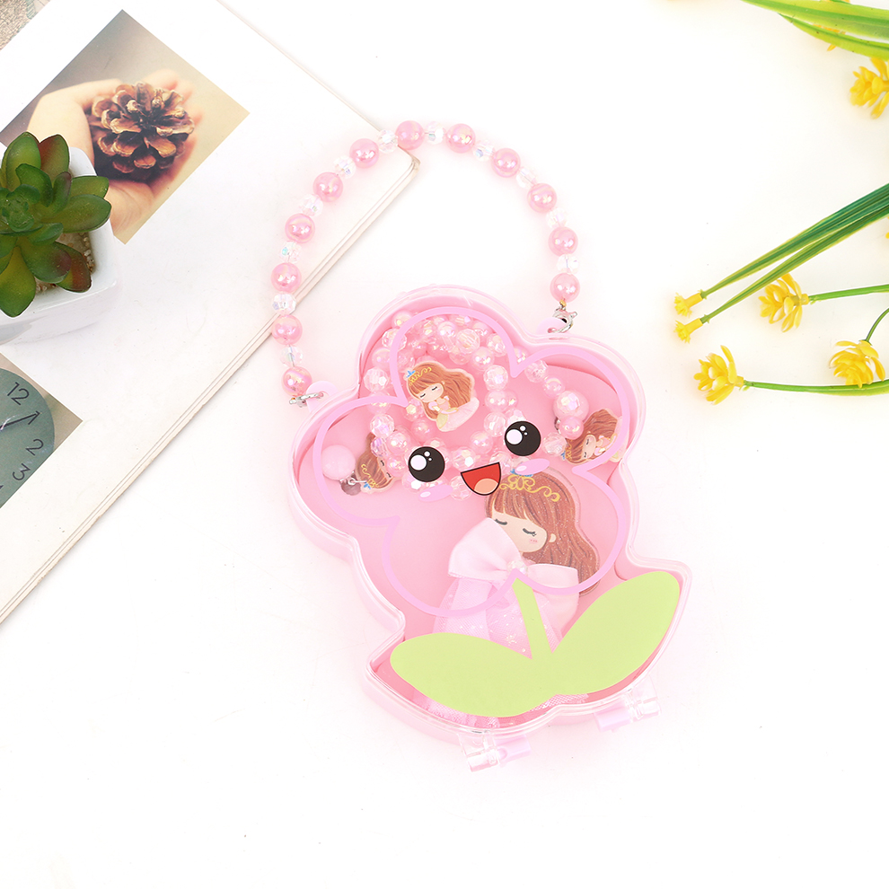 Children's jewelry gift box Handbag set Children's birthday gift Cute girl creative necklace set details Picture