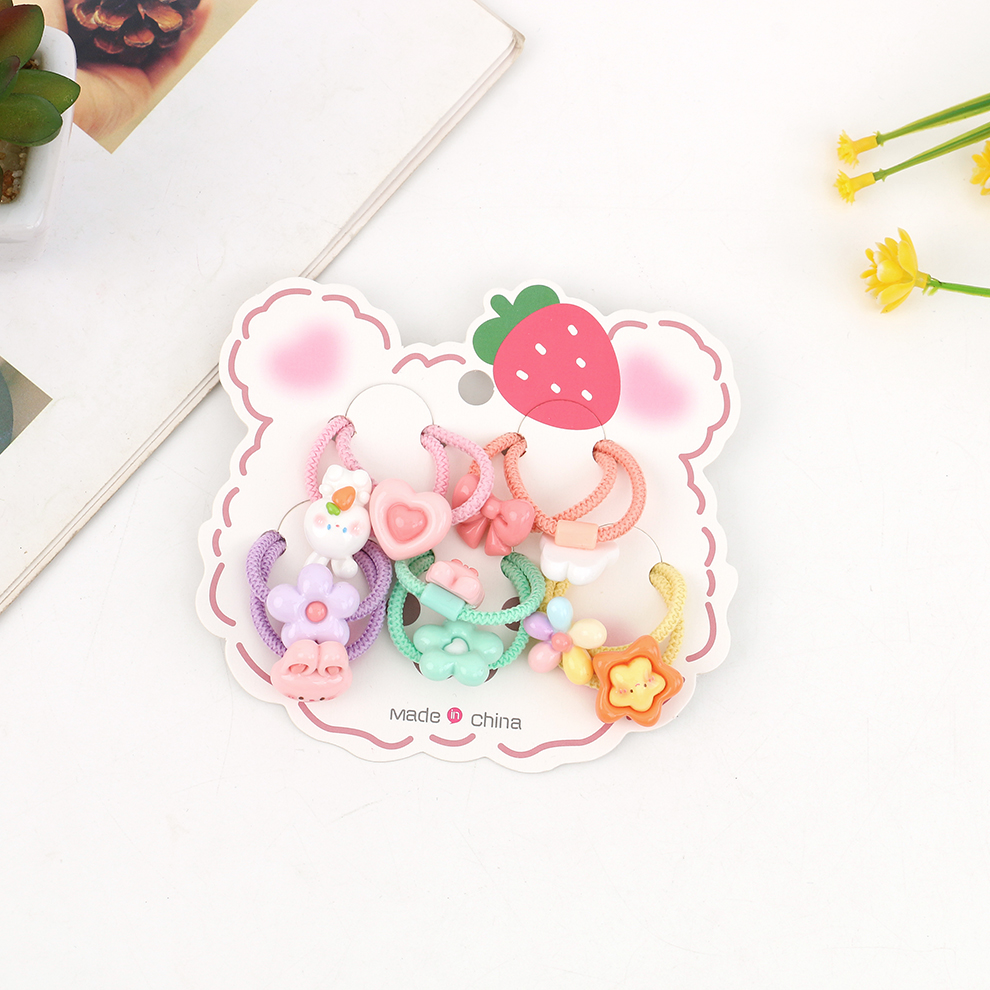 Korean children's hair accessories that won't damage your baby's hair, cute cartoon hair ties, fruit elastic bands, small animal hair bands and headwear Item Picture