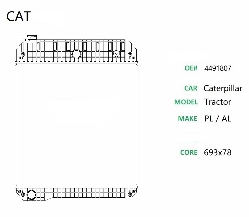 Engineering machinery accessories for Carter Engineering vehicle cooling system radiator 4491807