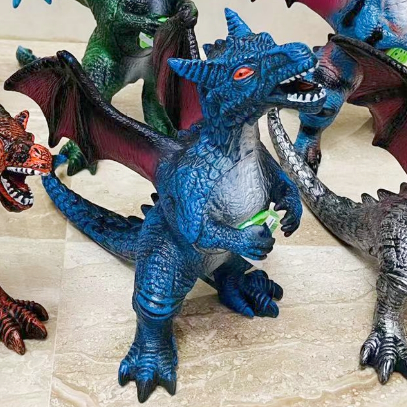 欧胤玩具 六款魔龙混装橡胶恐龙玩具 发声发光玩具 创意模型玩具详情2
