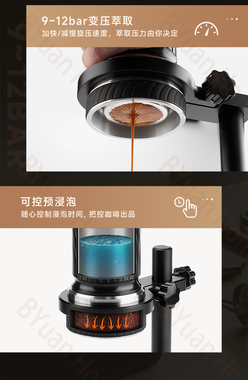 多合一咖啡达人款专业级便携式变压手摇意式咖啡机附粉杯压粉锤详情8