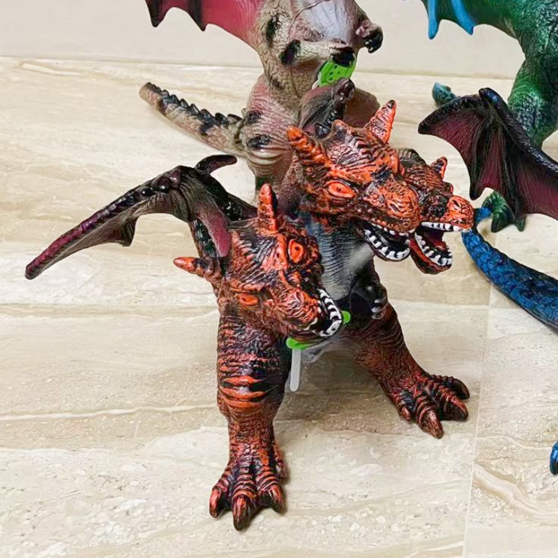 欧胤玩具 六款魔龙混装橡胶恐龙玩具 发声发光玩具 创意模型玩具详情图3