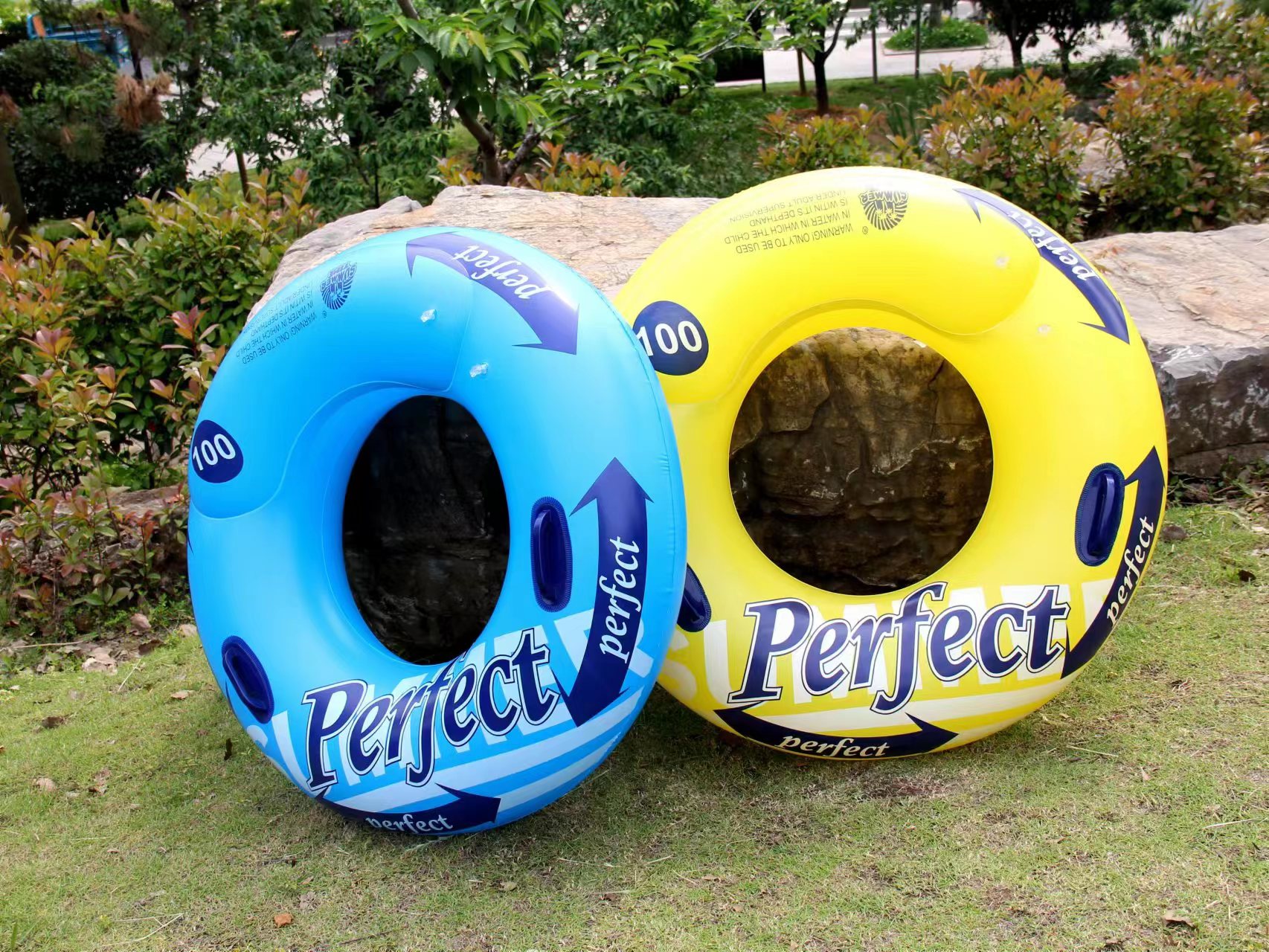 Hongyu factory direct network red adult double air bag thickened back swimming ring details Picture