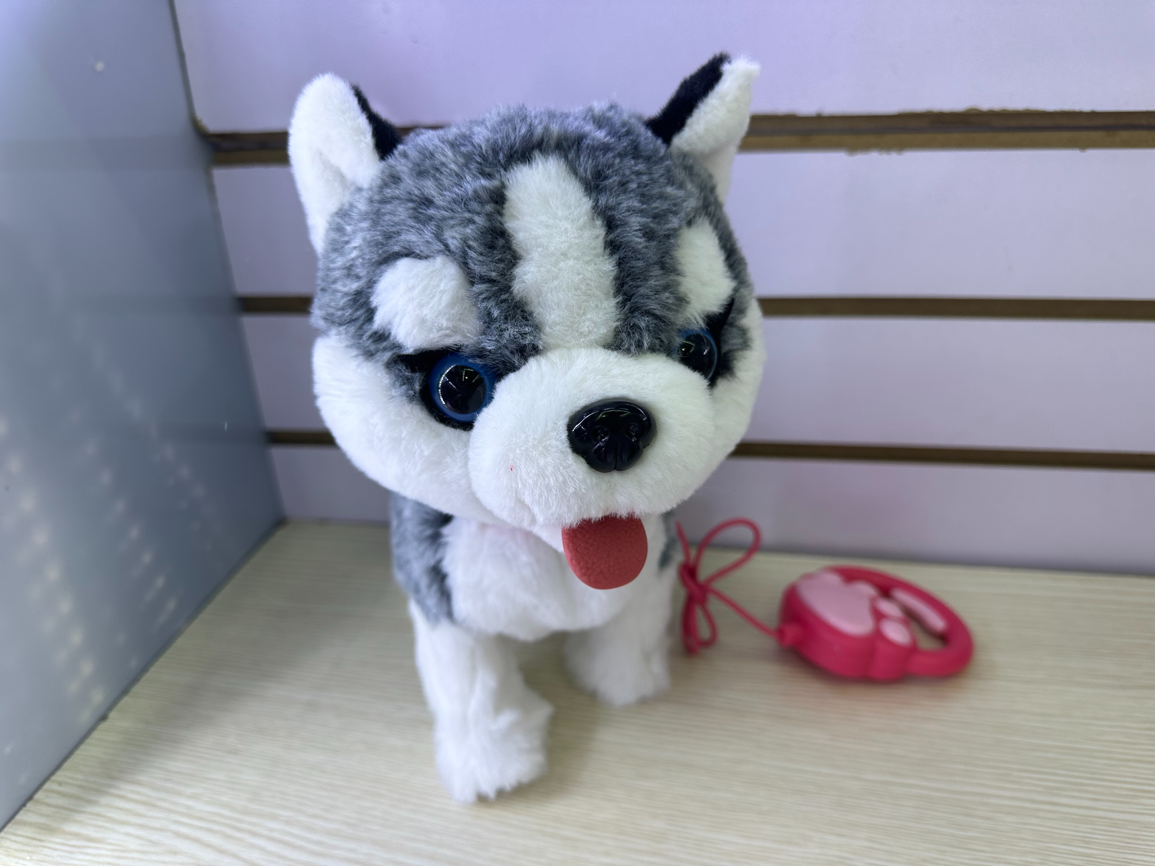 Leash, lick tongue, walk, sing, toy dog, electronic simulation dog, husky