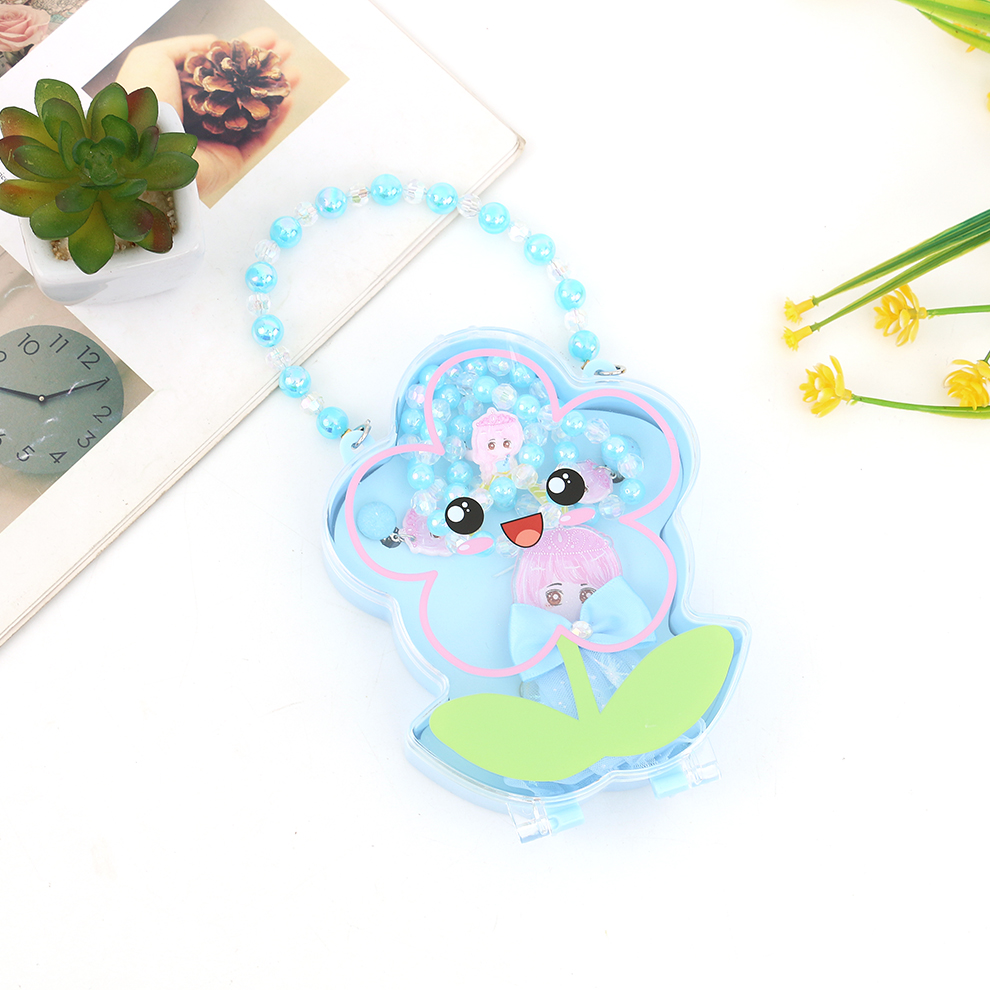 Children's jewelry gift box Handbag set Children's birthday gift Cute girl creative necklace set Specification drawing
