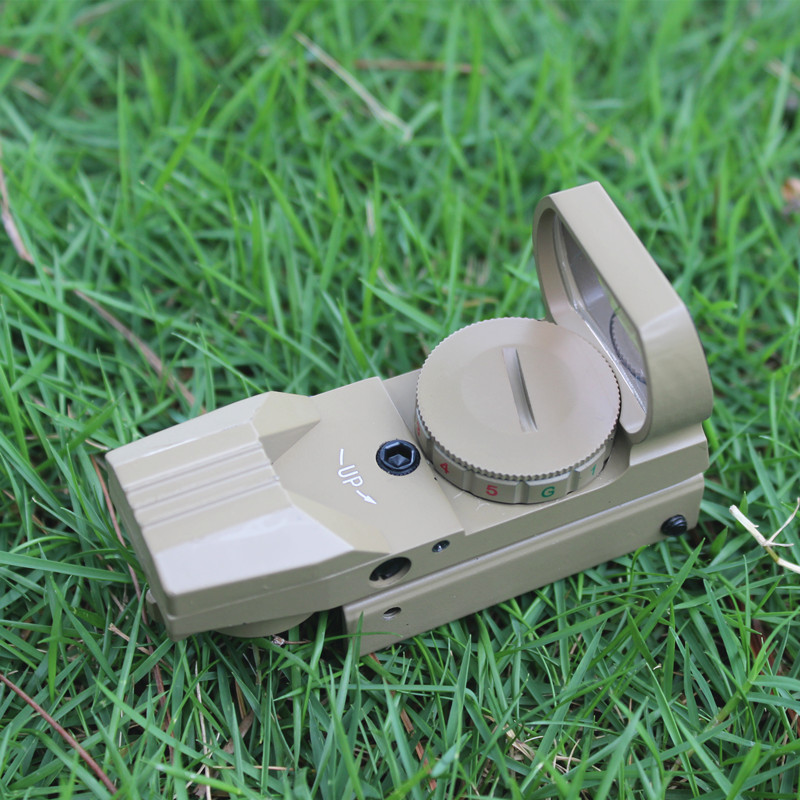 HD101 sand color four change point slingshot hologram inside red dot Specification drawing