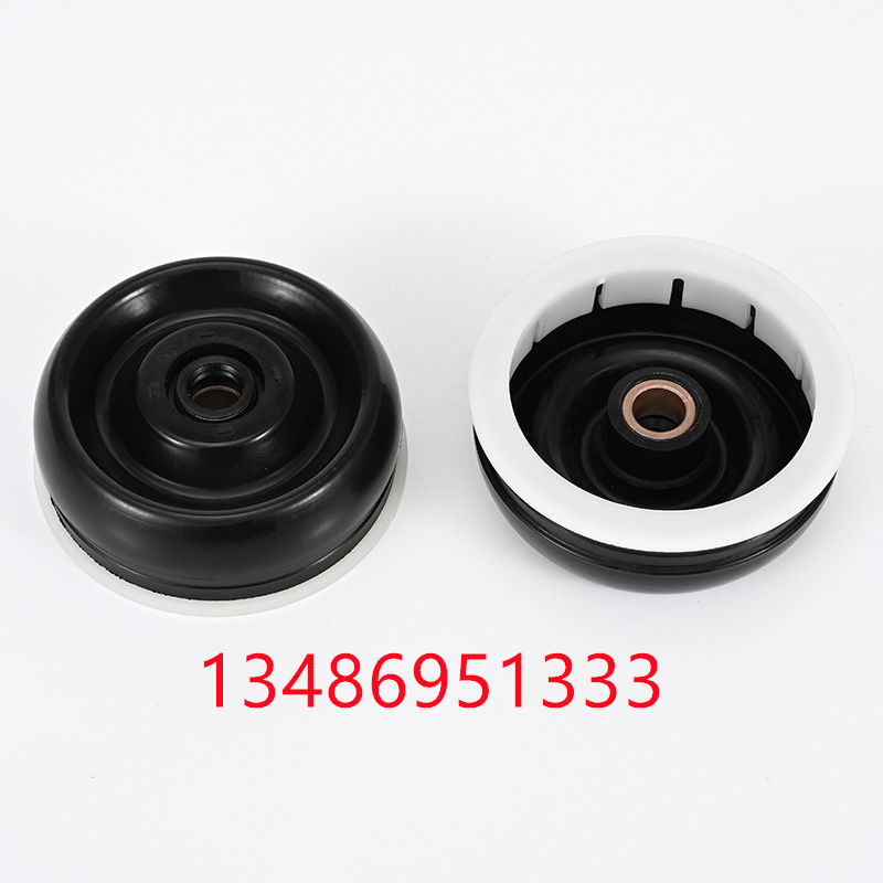 Black leather cups for washing machines, accessories for washing machine spin dryers, shockproof spin components for household washing machines, leather cups for semi-automatic washing machines, water seals for spin drying buckets, outer diameter of leather cups 83, water seals for washing machine motors with frames Application Scenario