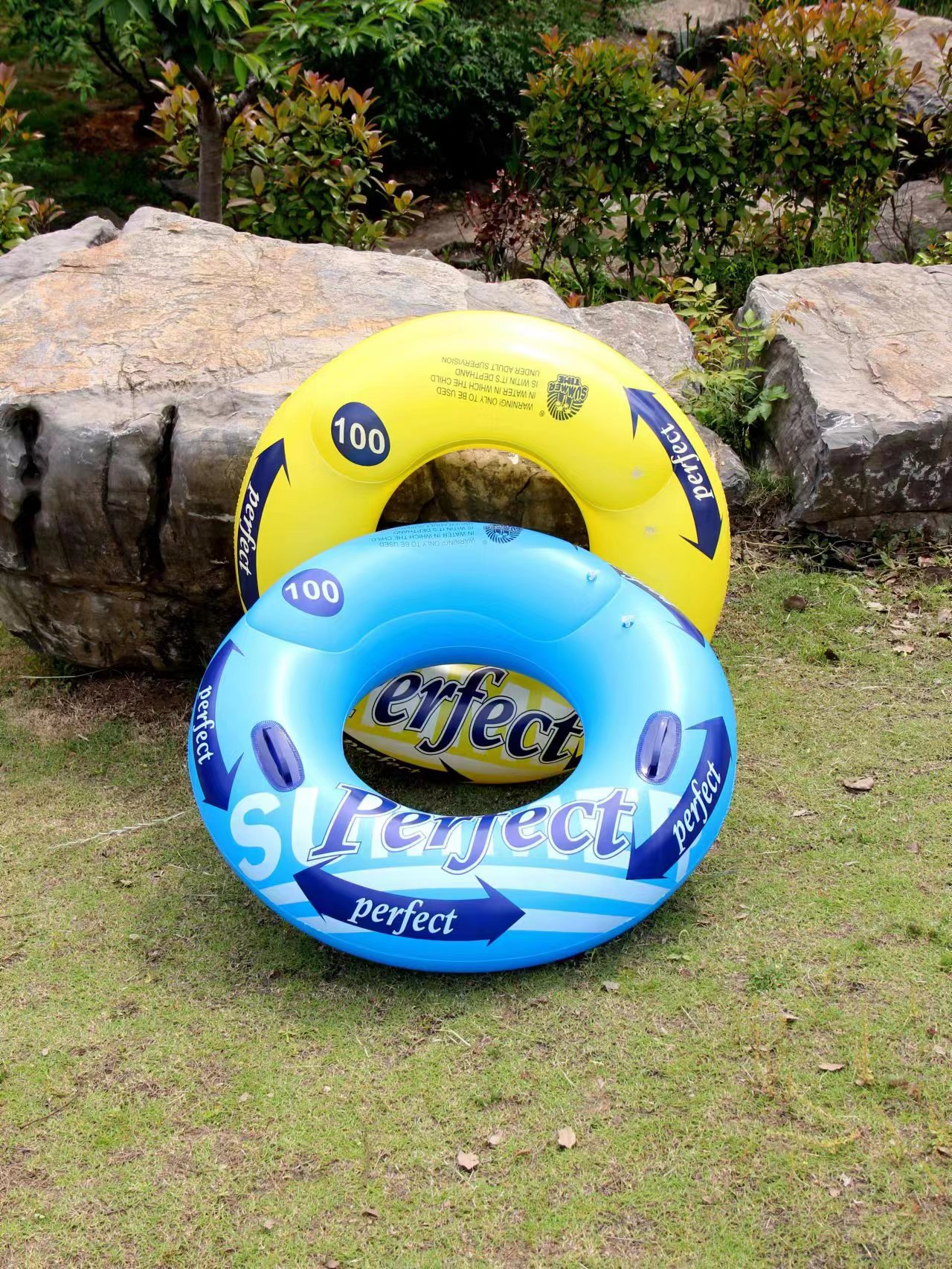 Hongyu factory direct network red adult double air bag thickened back swimming ring Item Picture
