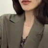 Minimalist and cold style twisted wave metal necklace for women, Korean personality, simple and versatile, elegant neckchain, collarbone chain trend Specification image