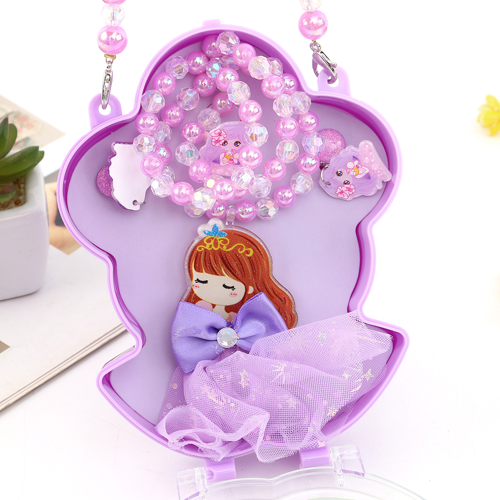 Children's jewelry gift box Handbag set Children's birthday gift Cute girl creative necklace set Item Picture
