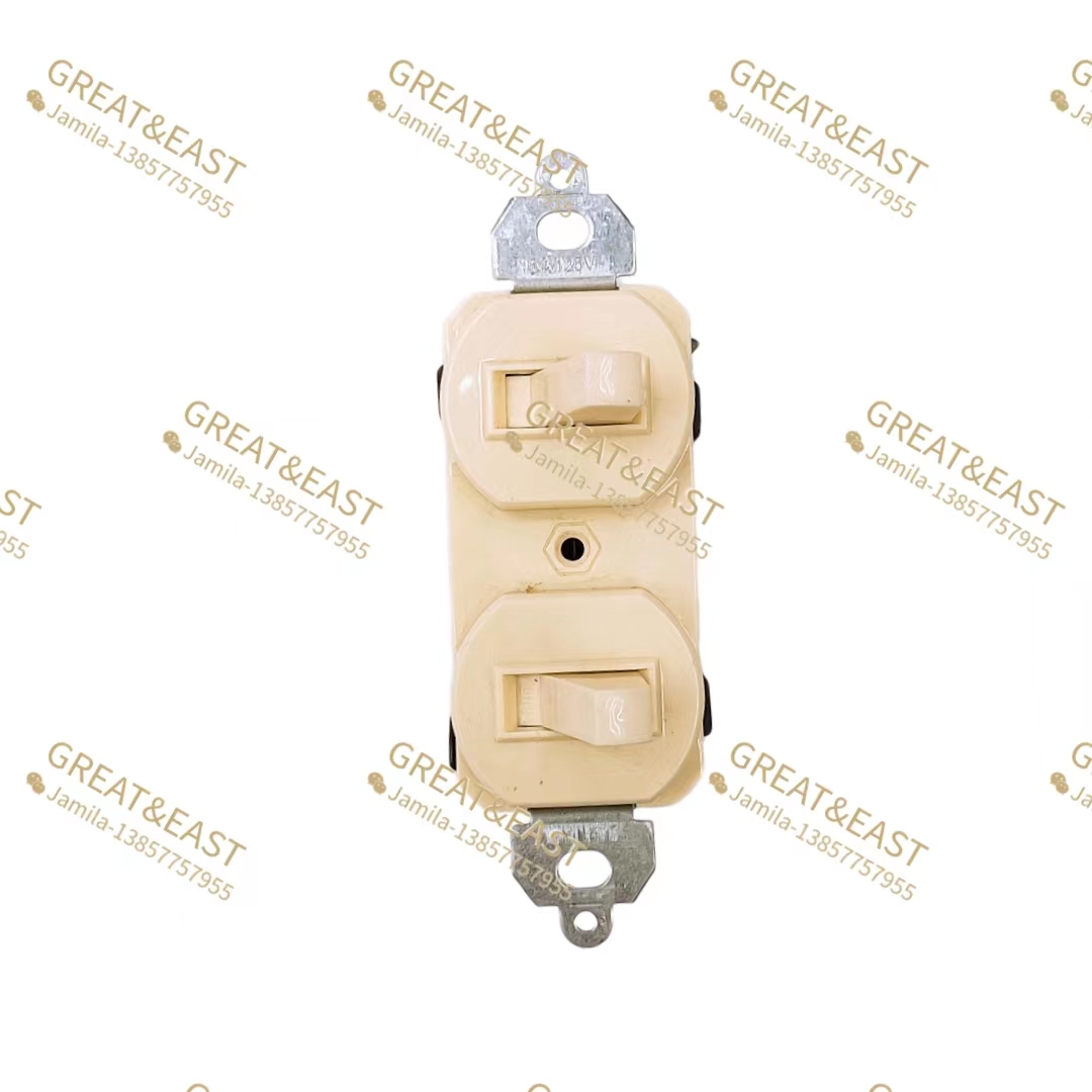HBE-2F doble apertura americana doble apertura interruptor de paleteo interruptor de luz de pared para uso doméstico american standard doble conexión interruptor de control único pic 3