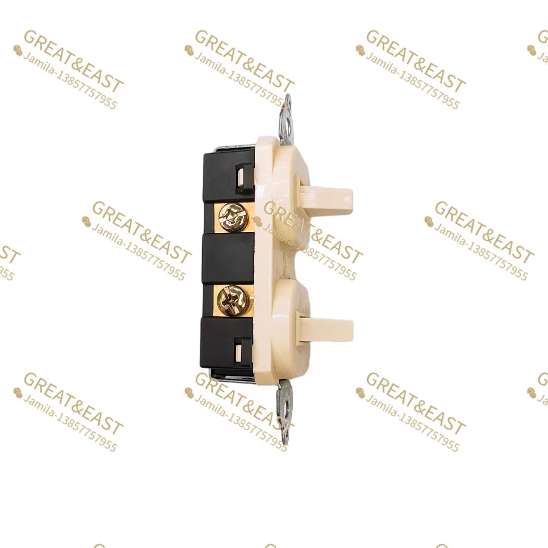HBE-2F dual-switch American dual-switch toggle switch, American standard household wall light switch, American standard dual-control switch Item Picture