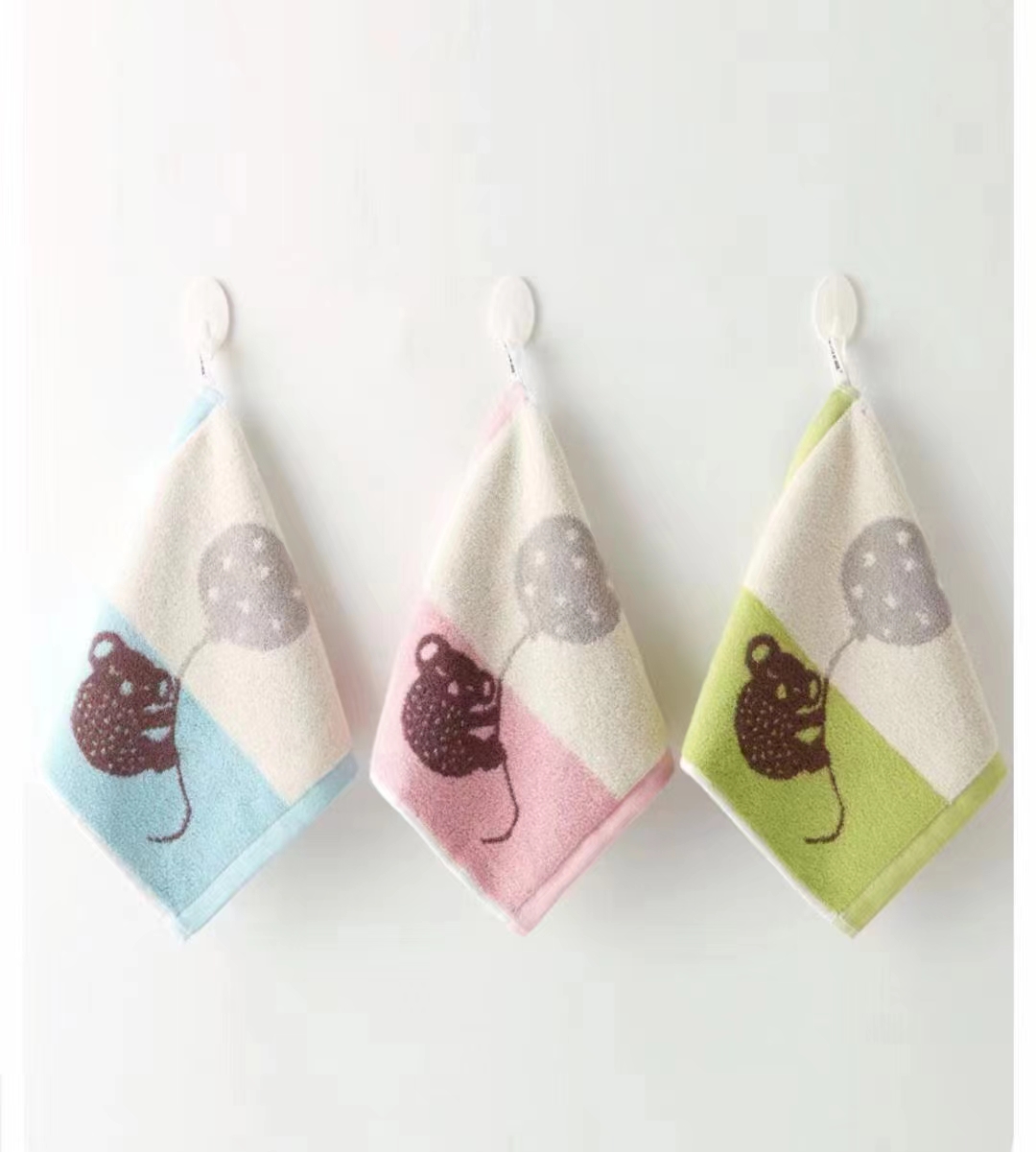 Square towel 25*25cm pure cotton face towel, kindergarten children's mouth towel detail image 3