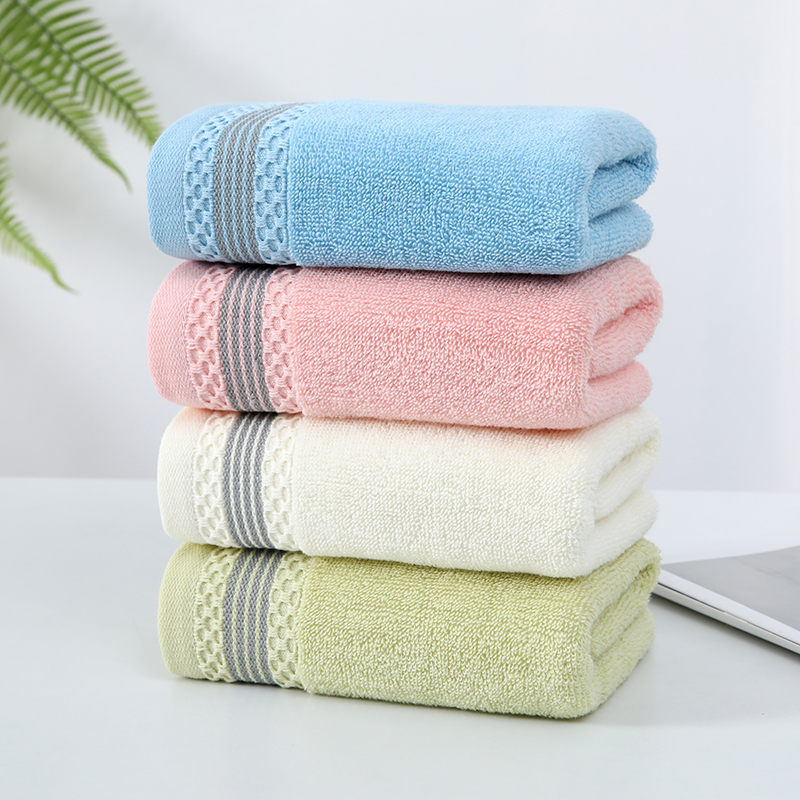 Hengyuanxiang 2GT10313 pure cotton plain towel cost-effective adult face towel is easy to dry water absorption thumbnail