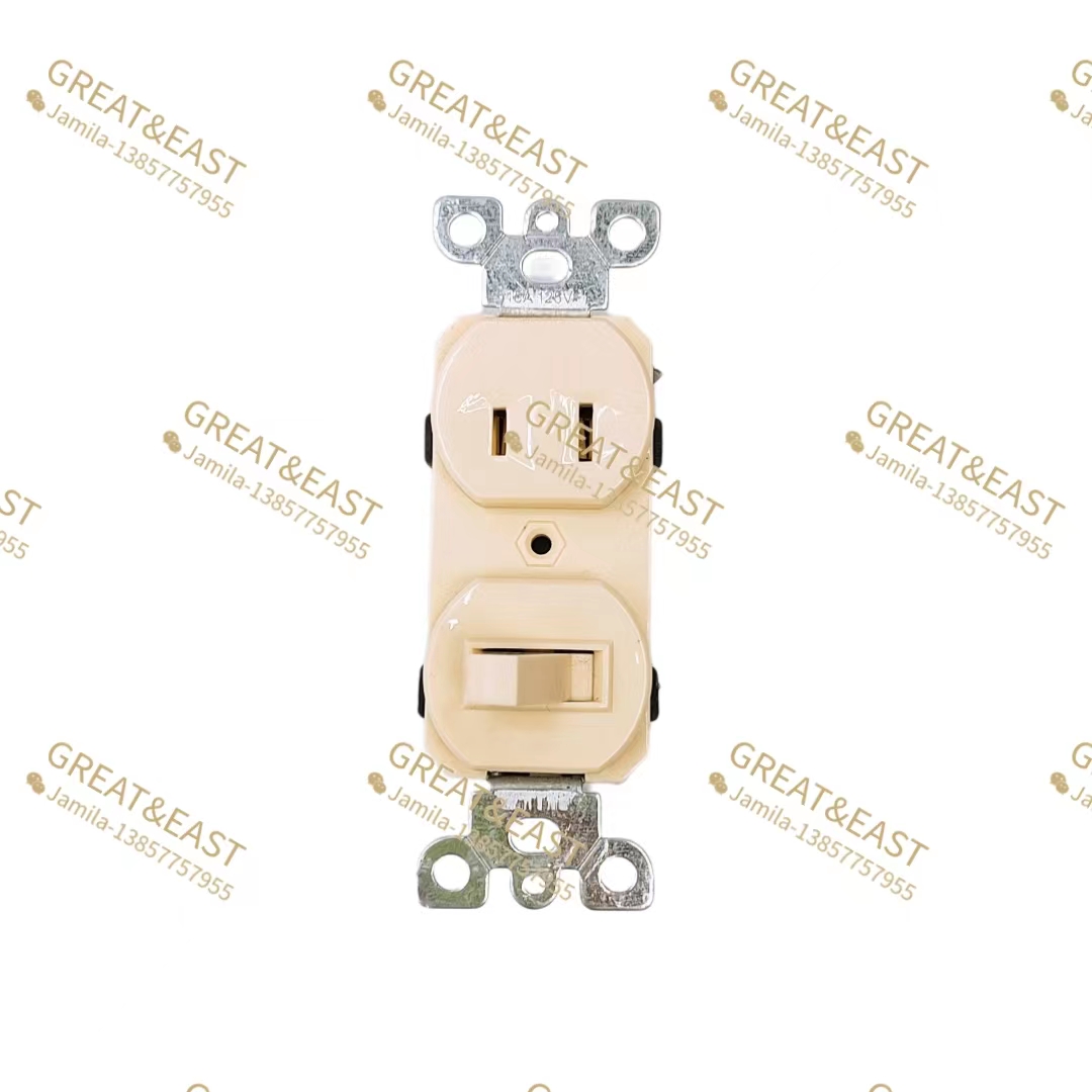 Zócalo de calibre americano con un interruptor de palanca de control único abierto zócalo de interruptor de pared de decoración casera americana zócalo de interruptor blanco marfil pic 2